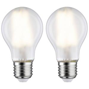 Paulmann 28642 LED-lamp Energielabel E (A - G) E27 7 W Warmwit (Ø x h) 60 mm x 106 mm 2 stuk(s)