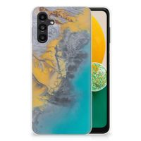 Samsung Galaxy A13 | A04s TPU Siliconen Hoesje Marble Blue Gold