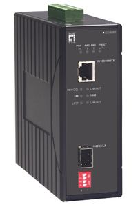 LevelOne IEC-2000 netwerk media converter 1000 Mbit/s Zwart