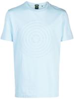BOSS T-shirt met logo-reliëf - Blauw