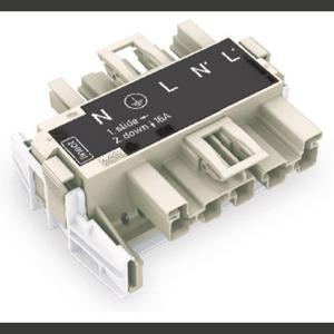 WAGO WAGO GmbH & Co. KG Stekkeradapter [Netstekker - Netbus] Totaal aantal polen: 5 Donkergrijs 20 stuk(s)