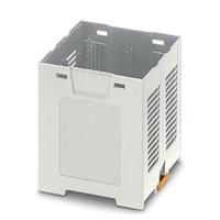 PHOENIX CONTACT EH 70-B/ABS GY7035 draagrailbehuizing, behuizing met voetbeugel, hoog ontwerp met ventilatiesleuven, 70,1 mm breedte, 75 mm hoogte, 87,3 mm diepte, lichtgrijs, 10 stuks