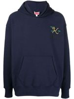 Kenzo hoodie à logo brodé - Bleu