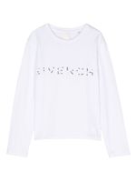 Givenchy Kids t-shirt à logo strassé - Blanc