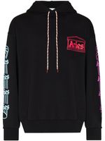 Aries hoodie à logo imprimé - Noir - thumbnail