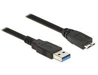 DeLock Kabel USB 3.0 Type-A male > USB 3.0 type Micro-B stekker 2,0 m zwart
