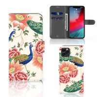 Telefoonhoesje met Pasjes voor Apple iPhone 11 Pro Max Pink Peacock - thumbnail