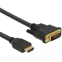 DELOCK HDMI naar DVI 24+1 kabel bidirectioneel 1 m