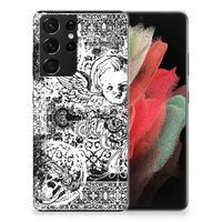 Silicone Back Case Samsung Galaxy S21 Ultra Skulls Angel - thumbnail