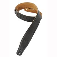 Levys Leathers M26GF-BLK gevoerd lederen gitaarband, zwart - thumbnail