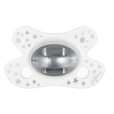 Difrax Fopspeen Dental Newborn Junior Siliconen Grijs