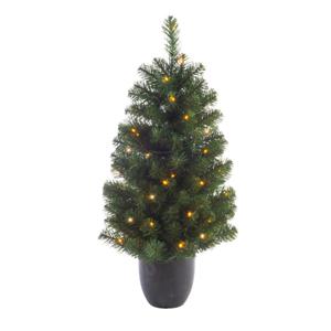 Everland Imperial Kunst kerstboom - groen - H90 cm - met kerstverlichting - kunstboom