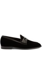 Giuseppe Zanotti mocassins Ermy en velours - Noir