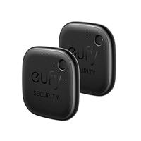 Eufy Security SmartTrack Link-sleutelzoeker (zwart, 2-pack), compatibel met Apple Find My (iOS), Key Finder, Bluetooth-tracker voor oortelefoons en bagage, telefoonzoeker, waterdicht