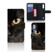 Xiaomi Mi 9 Lite Telefoonhoesje met Pasjes Zwarte Kat