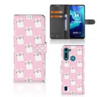 Motorola G8 Power Lite Telefoonhoesje met Pasjes Sleeping Cats - thumbnail