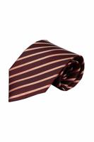 Bruine zijden stropdas Albano 01