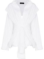 A.W.A.K.E. Mode blouse à fermeture nouée - Blanc - thumbnail