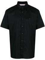 Tommy Hilfiger logo-embroidered cotton shirt - Noir - thumbnail