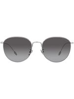 Giorgio Armani lunettes de soleil à monture ronde - Argent