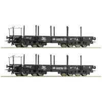 Roco 6600031 H0 2-delige set wagons voor zware lasten van de DR - thumbnail