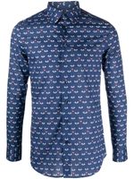 ETRO chemise imprimée à manches longues - Bleu - thumbnail