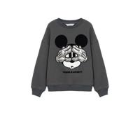 Mango Kids Mickey Mouse sweater met printopdruk antraciet