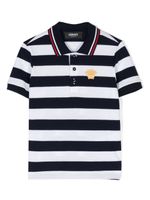 Versace Kids polo en coton Nautical Stripe - Bleu