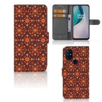 OnePlus Nord N10 Telefoon Hoesje Batik Brown