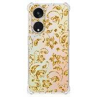 OPPO A98 Case Gouden Bloemen