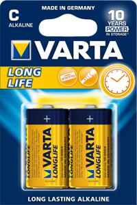 Varta LONGLIFE C Bli 2 C batterij (baby) Alkaline 1.5 V 7600 mAh 2 stuk(s)