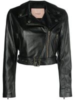 TWINSET zip-up biker jacket - Noir - thumbnail