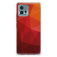 Shockproof Case voor Motorola Moto G72 Polygon Red