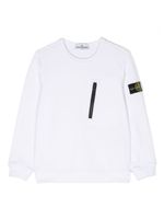 Stone Island Junior sweat en coton à patch Compass - Blanc - thumbnail