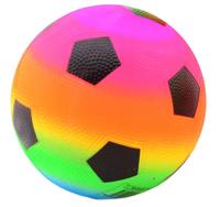 Johntoy fleurige voetbal regenboog maat 5