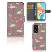 OPPO Reno8 T 5G Telefoonhoesje met Pasjes Flamingo - thumbnail