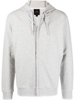 Armani Exchange hoodie zippé à lien de resserrage - Gris - thumbnail