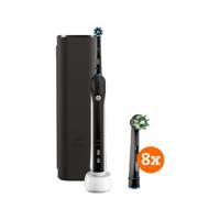Oral-B PRO 2 2500 Zwart  + Cross Action opzetborstels (8 stuks)