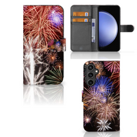 Samsung Galaxy S23 FE Wallet Case met Pasjes Vuurwerk - thumbnail