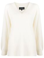 Cynthia Rowley V-neck wool-blend jumper - Blanc