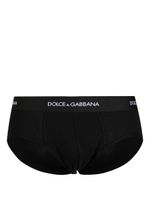 Dolce & Gabbana slip à taille logo - Noir