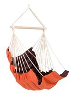 AMAZONAS Extra comfortabele hangstoel California terracotta, zacht gevoerd, staaflengte 110 cm tot 150 kg, tweekleurig oranje/bruin