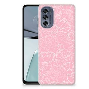 Motorola Moto G62 5G TPU Case White Flowers