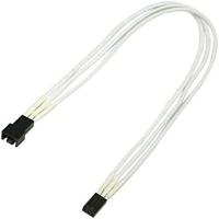 Nanoxia 900400017 3-pins Molex verlengkabel, 30 cm, witte enkele mouw