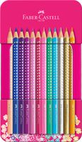 Faber Castell FC-201737 Kleurpotloden Sparkle In Roze Blik 12 Stuks - thumbnail