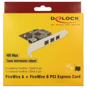 DeLOCK 89864 interfacekaart/-adapter Intern IEEE 1394/Firewire