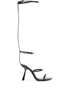 Alexander Wang sandales en cuir à ornements en cristal 100 mm - Noir