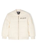 Balmain Kids veste bomber à logo imprimé - Tons neutres - thumbnail