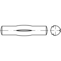 TOOLCRAFT TO-5438142 Geleidepen met middenkerf 8 mm Staal 100 stuk(s)