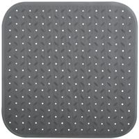 MSV Douche/bad anti-slip mat badkamer - rubber - grijs - 54 x 54 cm   -